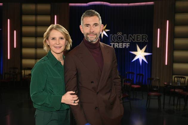 Die Moderatoren des Kölner Treff Susan Link und Micky Beisenherz in der WDR Talkshow Kölner Treff