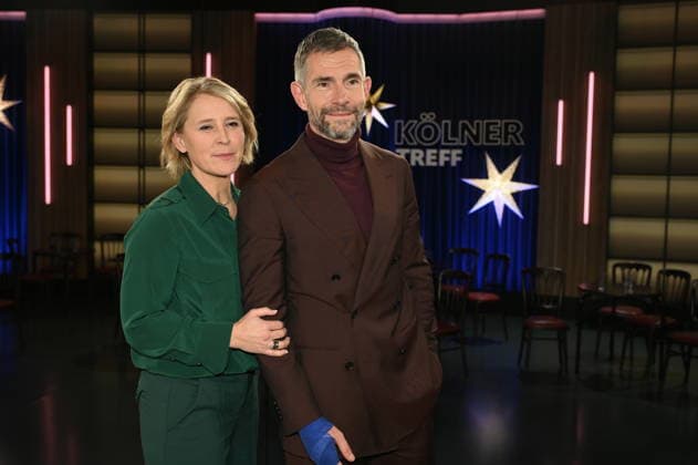 Die Moderatoren des Kölner Treff Susan Link und Micky Beisenherz in der WDR Talkshow Kölner Treff