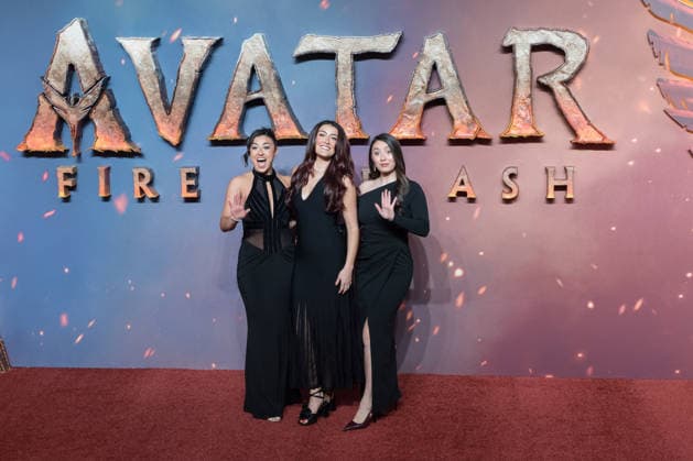 Avatar: Fire and Ash UK Premiere in London LONDON, UNITED KINGDOM - DECEMBER 11: (L-R) Gabriela Gregorian, Amelia Gregorian and Olivia Gregorian attend the UK premiere of Avatar: Fire and Ash at BFI IMAX, Waterloo in London, United Kingdom on December 11, 2025. Wiktor Szymanowicz Anadolu London United Kingdom. Editorial use only. Please get in touch for any other usage.  Copyright: x2025xAnadoluxWiktorxSzymanowiczx