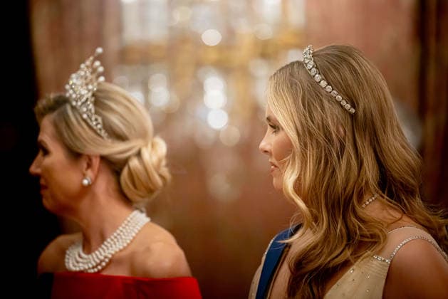 State visit of Finland to the Netherlands, Amsterdam, The Netherlands - 11 Dec 2025 Princess Amalia, Queen Maxima during the state banquet at the Royal Palace in Amsterdam during the state visit of Finland to the Netherlands. Amsterdam The Netherlands  Copyright: xDPPA POOLx