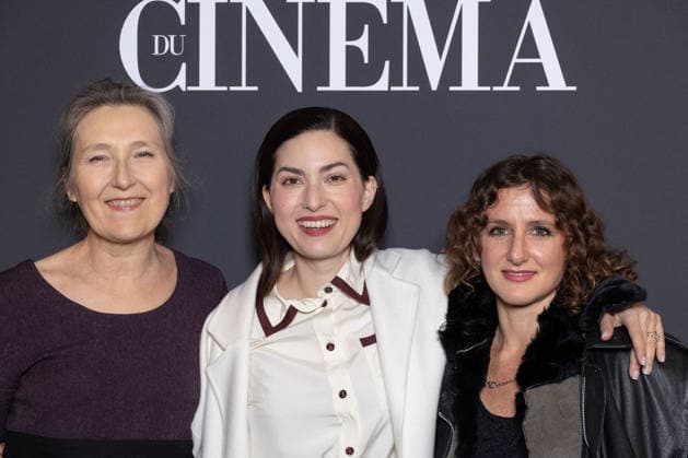 Andre Bazin - Cahiers Du Cinema Prize Marie Darrieussecq, Rebecca Zlotowski, Antonia Buresi attends the Andre Bazin - Cahiers Du Cinema-Chanel Prize at La Coupole on December 11, 2025 in Paris, France. Photo by Nasser Berzane ABACAPRESS.COM Paris France  Copyright: xBerzanexNasser ABACAx