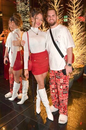 Joelina Drews mit Partner Adrian Louis bei Cathy™s Charity Christmas & Living Hotel Das Viktualienmarkt. München, 11.12.2025