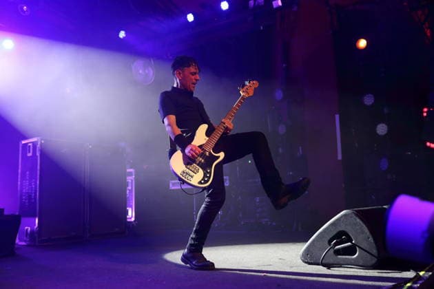 John Calabrese von der Band Danko Jones bei einem Konzert im Astra Kulturhaus in Berlin, 12. Dezember 2025. Danko Jones Konzert Berlin