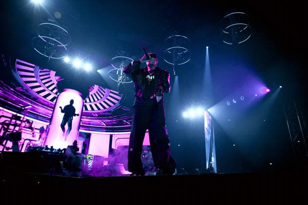 Rome, Marracash is in concert in Rome at the Palazzo dello Sport for his Marra Palazzi25 tour. The Roman dates are sold out. In the photo: MArracash  Copyright: xBARbaraxAmendolax xipa-agency.netx xBArbaraxAmendolax IPA_Agency_IPA69091446