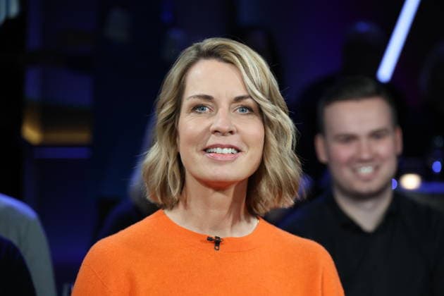 Jessy Wellmer, Journalistin und Moderatorin, zu Gast in der NDR Talk Show am 12.12.2025, Fototermin vor der Live-Sendung im 3. Programm des NDR Fernsehen im Fernsehstudio Hamburg Lokstedt