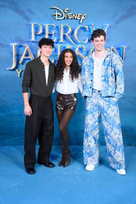 ˜Percy Jackson and the Olympians™ Madrid Premiere Charlie Bushnell, Dior Goodjohn, Daniel Diemer attends ˜Percy Jackson and the Olympians™ Premiere during a Fan Event at Calderon Theatre on December 13, 2025 in Madrid, Spain Madrid Calderon Theatre Madrid Spain  Copyright: x JACKxGx