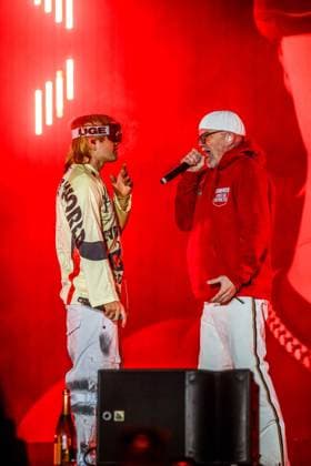 12.12.2025, Bad Hofgastein, AUT, Unterwegs in Salzburg, Ski Opening 2025, TAG 1, im Bild SkiAggu, Ski Aggu, August Jean Diederich, DJ Ötzi, Gerry Friedle, Dj-Ötzi,