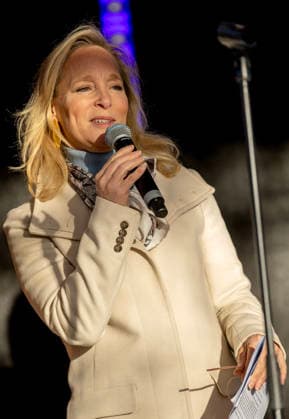 13-12-2025 Wassenaar Princess Margarita de Bourbon Parme at the opening of the renovated Wassenaar shopping center, De Langstraat, in her hometown Wassenaar. Â  Copyright: xPPEx