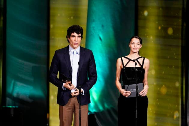 Gala of the 31st edition of the José María Forqué Awards Actor and director Javier Calvo and actress Ana Rujas present an award during the gala of the 31st edition of the José María Forqué Awards, at the Palacio Municipal de IFEMA, on December 13, 2025, in Madrid Spain The José María Forqué Film Awards, known as Premios Forqué, were created in 1996 by the Entidad de Gestión de Derechos de los Productores Audiovisuales Egeda to honor the memory of José María Forqué, a leading figure in Spanish filmmaking and the first president of Egeda EGEDA created the award with the aim of disseminating the importance of the Spanish audiovisual industry and promoting the figure of the film producer 13 DECEMBER 2025 A Pé Madrid Madrid Espana  Copyright: xA.xPÃ rezxMecax 7168640