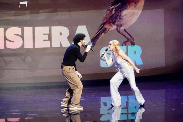 The singer Marwán and the actress Cayetana Guillén Cuervo perform during the gala of the 31st edition of the José María Forqué Awards, at the Palacio Municipal de IFEMA, on December 13, 2025, in Madrid Spain The José María Forqué Film Awards, known as Premios Forqué, were created in 1996 by the Entidad de Gestión de Derechos de los Productores Audiovisuales Egeda to honor the memory of José María Forqué, a leading figure in Spanish filmmaking and the first president of Egeda EGEDA created the award with the aim of disseminating the importance of the Spanish audiovisual industry and promoting the figure of the film producer 13 DECEMBER 2025 GALA PREMIOS FORQUÉ FORQUÉ PREMIOS 31 EDICIÓN IFEMA MADRID A Pé Madrid Madrid Madrid Espana  Copyright: xA.xPÃ rezxMecax 7168759