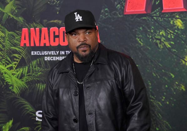 Cast member Ice Cube attends the world premiere of the motion picture horror comedy Anaconda at the United Theater in Los Angeles on Saturday, December 13, 2025. Storyline: A group of friends are going through a mid-life crisis. They decide to remake a favorite movie from their youth but encounter unexpected events when they enter the jungle.  LAP2025121375 JIMxRUYMEN