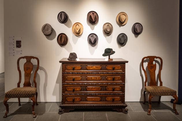 Sotheby s Icons and Bing Crosby Exhibitions press preview Bing s hats and fedoras, part of Kathryn & Bing Crosby collection on view during press preview at Sotheby s Icons and Bing Crosby Exhibitions in New York, NY on December 13, 2025. New York New York United States Copyright: LevxRadin