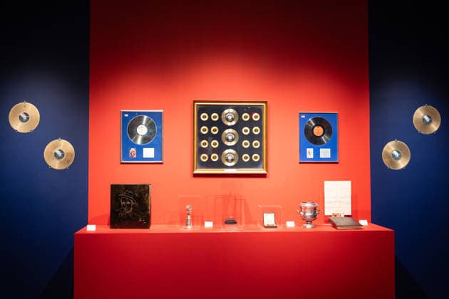 Sotheby s Icons and Bing Crosby Exhibitions press preview Platinum and gold discs, part of Kathryn & Bing Crosby collection on view during press preview at Sotheby s Icons and Bing Crosby Exhibitions in New York, NY on December 13, 2025. New York New York United States Copyright: LevxRadin
