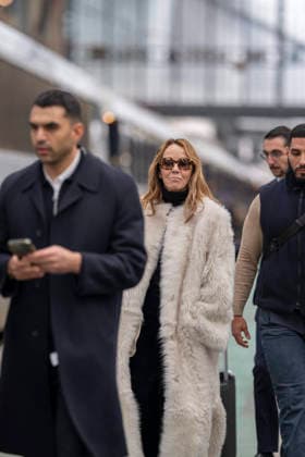 Emily in Paris cast - Paris Philippine Leroy Beaulieu arrives at Gare d’Austerlitz by the Orient Express in Paris, on December 14, 2025. Photo by Eliot Blondet ABACAPRES.COM Paris France France  Copyright: xBlondetxEliot ABACAx