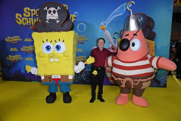 Santiago Ziesmer bei der Deutschlandpremiere von SPONGEBOB SCHWAMMKOPF: PIRATEN AHOI! im Kino in der Kulturbrauerei in Berlin am 14.12.2025