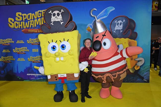 Santiago Ziesmer bei der Deutschlandpremiere von SPONGEBOB SCHWAMMKOPF: PIRATEN AHOI! im Kino in der Kulturbrauerei in Berlin am 14.12.2025