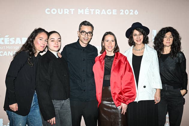 Photocall Courts Metrages Cesar 2026 in Paris FA (L-R) A guest, Luana Bajrami, Alexandre Singh, Natalie Musteata, Zar Amir Ebrahimi and a guest pose for a photocall during the Brunch of Courts Metrages Cesar 2026 in Paris on December 14, 2025. Photo by Firas Abdullah ABACAPRESS.COM Paris Ile-de-France France  Copyright: xAbdullahxFiras ABACAx