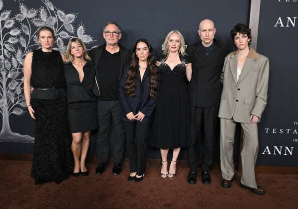 Searchlight Pictures™ ˜The Testament of Ann Lee™ Premiere Malgorzata Karpiuk, Stephanie Pasicov, William Rexer, Sofia Subercaseaux, Mona Fastvold, Daniel Blumberg and Celia Rowlson-Hall arriving to the Los Angeles premiere of Searchlight Pictures™ The Testament of Ann Lee at the Linwood Dunn Theater on December 14, 2025 in Hollywood, Ca. Hollywood Linwood Dunn Theater California USA Copyright: xLisaxOConnor xAFF-USA.COMx