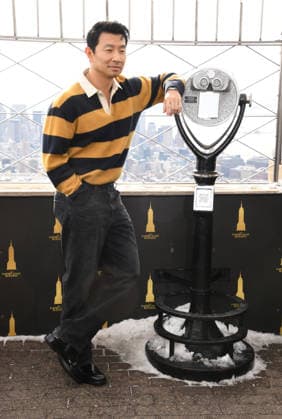 NEW YORK, NY- DECEMBER 15: Simu Liu pictured as the cast of Peacock™s upcoming espionage thriller series, The Copenhagen Test visit the Empire State Building Observatory ahead of it™s December 27th premiere in New York City on December 15, 2025. Copyright: xMediaPunchx