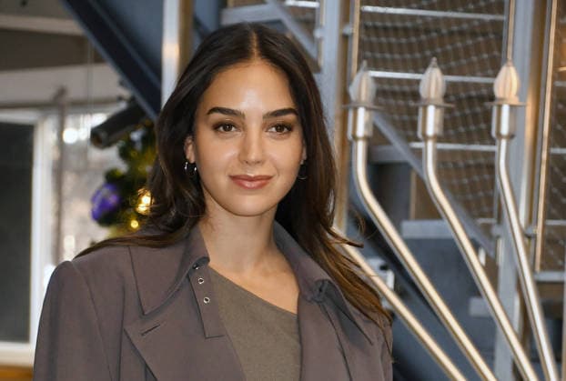 NEW YORK, NY- DECEMBER 15: Melissa Barrera pictured as the cast of Peacock™s upcoming espionage thriller series, The Copenhagen Test visit the Empire State Building Observatory ahead of it™s December 27th premiere in New York City on December 15, 2025. Copyright: xMediaPunchx