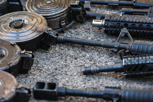 Mexico destroys hundreds of seized weapons in Arms Destruction Ceremony CULIACAN, SINALOA - DECEMBER 15: The Mexican Army destroy 922 firearms and 190.000 rounds of ammunition seized from organized crime in recent months in Culiacan, Sinaloa, Mexico on December 15, 2025. During the destruction ceremony, saws were used to render the weapons inoperable. The seized firearms and ammunition correspond to recent confiscations carried out in the context of the conflict between criminal factions of the Cartel de Sinaloa, which has left nearly 3,000 people dead and 3,000 missing in the state of Sinaloa. The event was held at the Ninth Military Zone in Culiacan, with the presence of local authorities. Jesus Verdugo Anadolu Culiacan Mexico. Editoria  Copyright: x2025xAnadoluxJesusxVerdugox