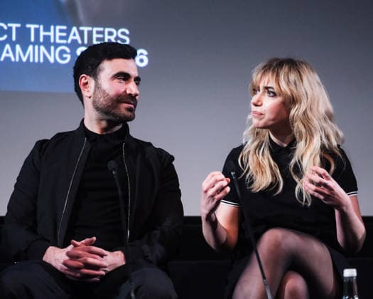 Brett Goldstein and Imogen Poots on stage during Mark Kermode in 3D on Monday 15 December 2025 Brett Goldstein and Imogen Poots on stage during Mark Kermode in 3D on Monday 15 December 2025 at BFI Southbank, London. ., Credit:Julie Edwards Avalon  Copyright: xJuliexEdwardsx xAvalonx 1059554388
