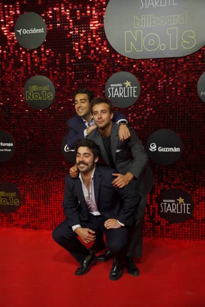 Álvaro Martínez, Borja Martínez and Jaime Martínez aka Hermanos Martinez attend the Billboard No. 1s photocall at Ifema on December 15, 2025 in Madrid, Spain.( ALTERPHOTOS S.Villarroel) (20251215005)