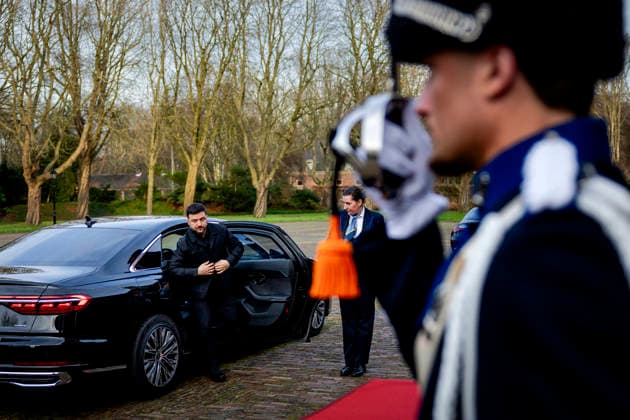 16-12-2025 HtB Volodymyr Zelenskyy, President of Ukraine, at palace Huis ten Bosch in The Hague. Â  Copyright: xPPEx