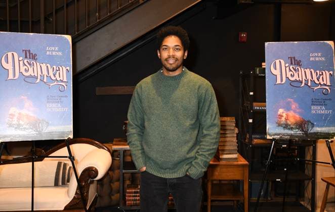 NEW YORK, NY - DECEMBER 16: Kelvin Harrison Jr. at the Audible Theater™s world premiere preview of The Disappear, a new comedy opening in January 2026 at Sheen Center Frank Shiner Theater on December 16, 2025 in New York City. Copyright: xMediaPunchx