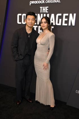NEW YORK, NY- DECEMBER 16: Simu Liu and Melissa Barrera at the special screening of Peacock™s The Copenhagen Test on December 16, 2025 at The Whitby Hotel in New York City. Copyright: xMediaPunchx