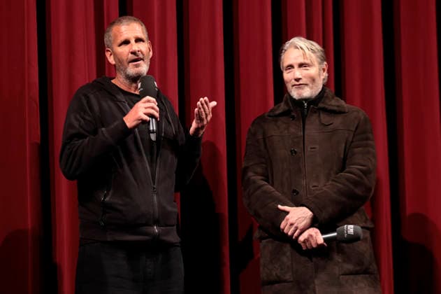 Anders Thomas Jensen und Mads Mikkelsen bei der Premiere des Kinofilms Therapie für Wikinger Den sidste viking The Last Viking im Kino im Delphi-Filmpalast. Berlin, 17.12.2025