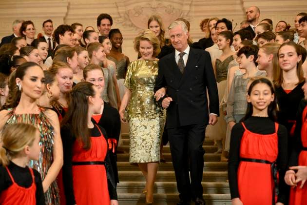 Christmas Concert Belgian Royals17 12 2025 BRUSSELS, BELGIUM - Their Majesties the King and Queen pictured hosting a Christmas Concert for those who have contributed to the smooth running of royal activities in 2025 on December 17, 2025 in Brussels, Belgium, 17 12 2025 Brussels Belgium  Copyright: xPhilipxReynaersx