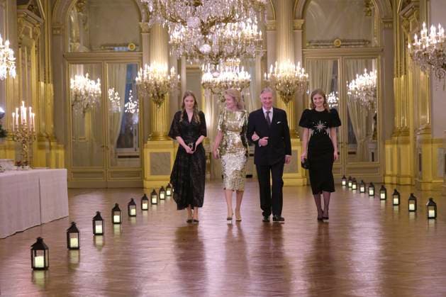 Annual Christmas Concert At The Royal Palace - Brussels Brussels, December 17, 2025. The traditional Christmas celebration took place at the Royal Palace in Brussels in the presence of King Philippe, Queen Mathilde, Princess Eléonore, and Princess Elisabeth. Belgian singer Typh Barrow sang a Christmas carol. Photo by Olivier Polet ABACAPRESS.COM Brussels Belgium  Copyright: xPoletxOlivier ABACAx