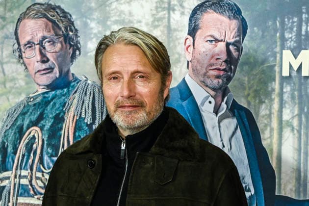 abb: Mads Dittmann Mikkelsen daenischer Schauspieler auf dem roten Teppich bei der Berliner Film Premiere von Therapie fuer Wikinger im Kino Delphi Filmpalast Berlin am 17.12.2025 Berlin Deutschland
