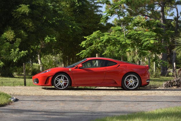 Donald Trump’s old Ferrari selling for £750,000 Story From Jam Press (Donald Trump Ferrari) Pictured: Donald Trump’s 2007 Ferrari F430 F1. Donald Trump’s old Ferrari selling for £750,000 Donald Trump’s old Ferrari is being sold for £750,000. The US President got the classic red F430 F1 brand new in 2007. It was ten years before he was elected to the White House. He was hosting the US version of The Apprentice at the time. It would have set him back about £120,000 when he got it 18 years ago. The 196mph supercar was delivered to the now 79-year-old Trump Tower in New York City. The car is being sold with Trump’s distinctive signature on the paperwork. The Ferrari boasts a 4.3 litre V8 engine and has only done 9,493 miles. The car  Copyright: xJamxPress PhotosxCourtesyxofxMecumxAuctions,xInc.