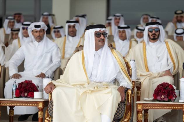 News Bilder des Tages The Emir of Qatar, Sheikh Tamim bin Hamad Al Thani, attended the Qatar National Day 2025 parade The Emir of Qatar, Sheikh Tamim bin Hamad Al Thani, attended the Qatar National Day 2025 parade, held on the Doha Corniche, with wide participation from military and security forces, commemorating the founding of the state. Doha, Qatar, December 18, 2025. Photo by Emiri Diwan Office Doha Doha Qatar 181225_Qatar_QPO_00(1) Copyright: xapaimagesxEmirixDiwanxOfficex xapaimagesx