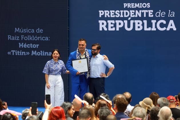 Santiago, December 18, 2025 President Gabriel Boric leads the award ceremony of the President of the Republic Awards for National Music and Performing Arts 2025 Jonnathan Oyarzun Aton Chile, Santiago Chile Aton 1112987  Copyright: JONNATHANxOYARZUN ATONxCHILE