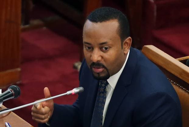 Ethiopian parliament appoints election authority head ADDIS ABABA, ETHIOPIA - NOVEMBER 22: Ethiopia s Prime Minister Abiy Ahmed is seen as Ethiopian election authority head Birtukan Mideksa swearing in during the handover ceremony at the Parliament in Addis Ababa on November 22,2018. Birtukan Mideksa returned from exile. Addis Abeba Ethiopia. Editorial use only. Please get in touch for any other usage.  Copyright: x2025xAnadoluxMinassexWondimuxHailux