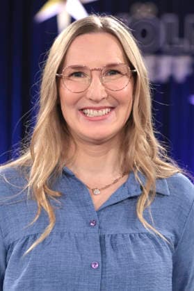 Franca Cerutti bei der Aufzeichnung der WDR-Talkshow Kölner Treff im WDR Studio BS 3. Köln, 18.12.2025