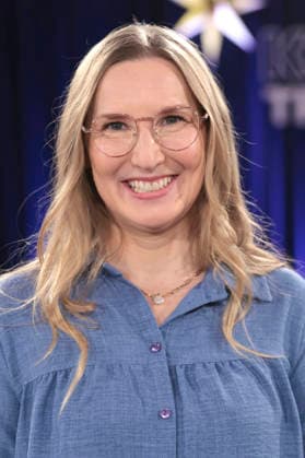 Franca Cerutti bei der Aufzeichnung der WDR-Talkshow Kölner Treff im WDR Studio BS 3. Köln, 18.12.2025