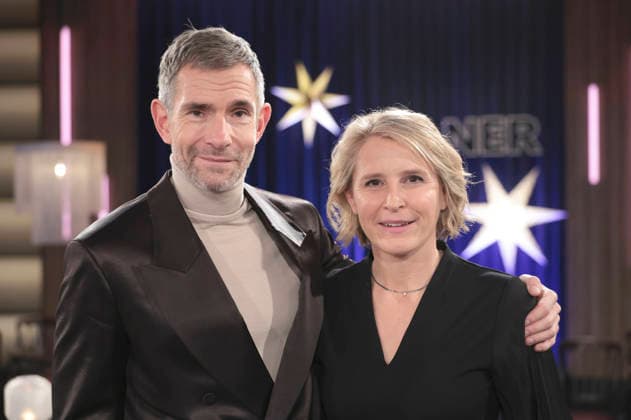 Micky Beisenherz und Susan Link bei der Aufzeichnung der WDR-Talkshow Kölner Treff im WDR Studio BS 3. Köln, 18.12.2025