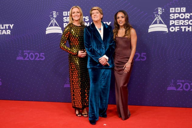 BBC Sports Personality of the Year Arrivals Red Carpet arrivals at Studio 10, Media City in Manchester ahead of the BBC Sports Personality of the Year 2025 Awards Featuring: Gabby Logan, Claire Balding, Alex Scott Where: Manchester, United Kingdom When: 18 Dec 2025 Credit: Graham Finney WENN Manchester United Kingdom Copyright: xWENNx wenn40849500 x wenn40849500