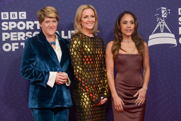 BBC Sports Personality of the Year Arrivals Red Carpet arrivals at Studio 10, Media City in Manchester ahead of the BBC Sports Personality of the Year 2025 Awards Featuring: Claire Balding, Gabby Logan, Alex Scott Where: Manchester, United Kingdom When: 18 Dec 2025 Credit: Graham Finney WENN Manchester United Kingdom Copyright: xWENNx wenn40849534 x wenn40849534