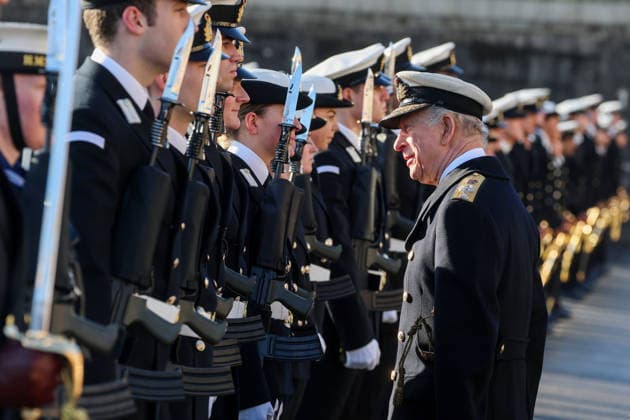 . 19 12 2025. Dartmouth, United Kingdom. King Charles III presides over the Lord High AdmiralÕs Divisions at the Britannia Royal Naval College in Dartmouth. United Kingdom.  xPoolx xi-Imagesx IIM-26465-0029