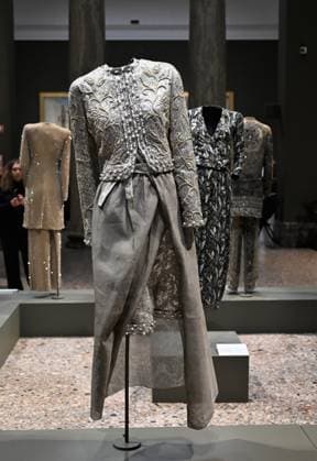 Milan, Italy Giorgio Armani.Milan, for love on display at the Pinacoteca di Brera for the first time an exhibition dedicated to the stylistic journey of Giorgio Armani welcoming a selection of clothes in its prestigious rooms a union of fashion and art In the photo: Giorgio Armani s clothes on display  Copyright: xNickxZonnax xipa-agency.netx xNickxZonnax IPA_Agency_IPA69325508
