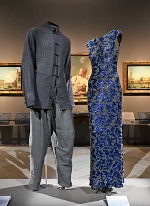 Milan, Italy Giorgio Armani.Milan, for love on display at the Pinacoteca di Brera for the first time an exhibition dedicated to the stylistic journey of Giorgio Armani welcoming a selection of clothes in its prestigious rooms a union of fashion and art In the photo: Giorgio Armani s clothes on display  Copyright: xNickxZonnax xipa-agency.netx xNickxZonnax IPA_Agency_IPA69325629