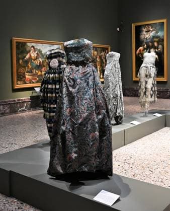Milan, Italy Giorgio Armani.Milan, for love on display at the Pinacoteca di Brera for the first time an exhibition dedicated to the stylistic journey of Giorgio Armani welcoming a selection of clothes in its prestigious rooms a union of fashion and art In the photo: Giorgio Armani s clothes on display  Copyright: xNickxZonnax xipa-agency.netx xNickxZonnax IPA_Agency_IPA69325532