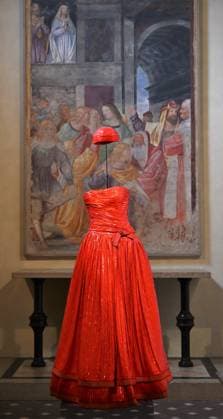 Milan, Italy Giorgio Armani.Milan, for love on display at the Pinacoteca di Brera for the first time an exhibition dedicated to the stylistic journey of Giorgio Armani welcoming a selection of clothes in its prestigious rooms a union of fashion and art In the photo: Giorgio Armani s clothes on display  Copyright: xNickxZonnax xipa-agency.netx xNickxZonnax IPA_Agency_IPA69325548
