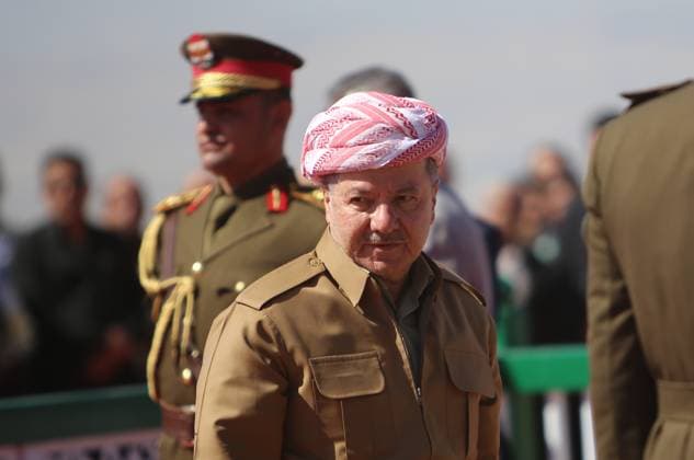 KRG President Masoud Barzani visits Talabani s grave in Suleymaniyah SULAYMANIYAH, IRAQ - OCTOBER 07: Kurdish Regional Government (KRG) President Masoud Barzani visits the grave of Former Iraqi President and Iraqi Kurdistan Patriotic Union leader Jalal Talabani in Suleymaniyah, Iraq on October 7, 2017. Jalal Talabani passed away in Berlin at the age of 83. He served two terms as president of post-invasion Iraq from 2005 to 2014 and he is also the founder of the Patriotic Union of Kurdistan (PUK) party, of which he had served as secretary-general. As Sulaymaniyah Iraq. Editorial use only. Please get in touch for any other usage.  Copyright: x2025xAnadoluxFeriqxFerecx