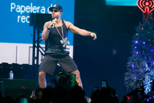 Feid performs at the Y100 s iHeartRadio Jingle Ball 2025 show at the Kaseya Center in Miami, Florida, on Saturday, December 20, 2025.  MIA20251220125 GARYxIxROTHSTEIN